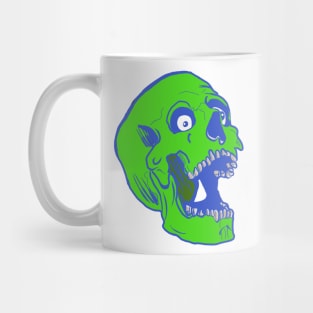 Green Halloween Zombie skull Mug